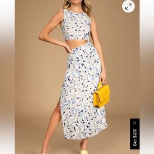 Cutout Knotted Sleeveless Midi Dress